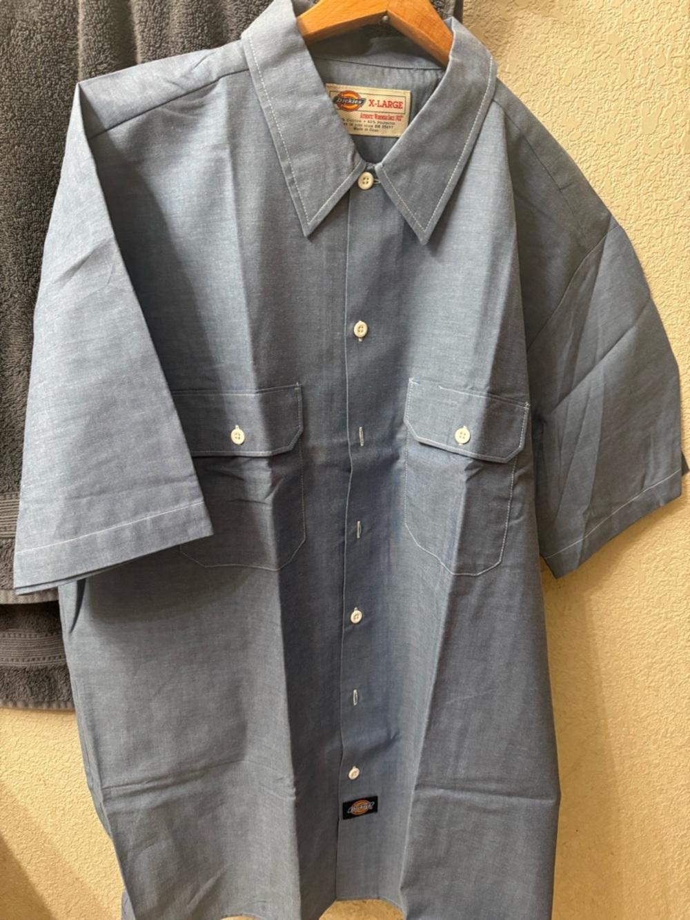 Dickies Men's Short Sleeve Work Shirt in Slate Blue